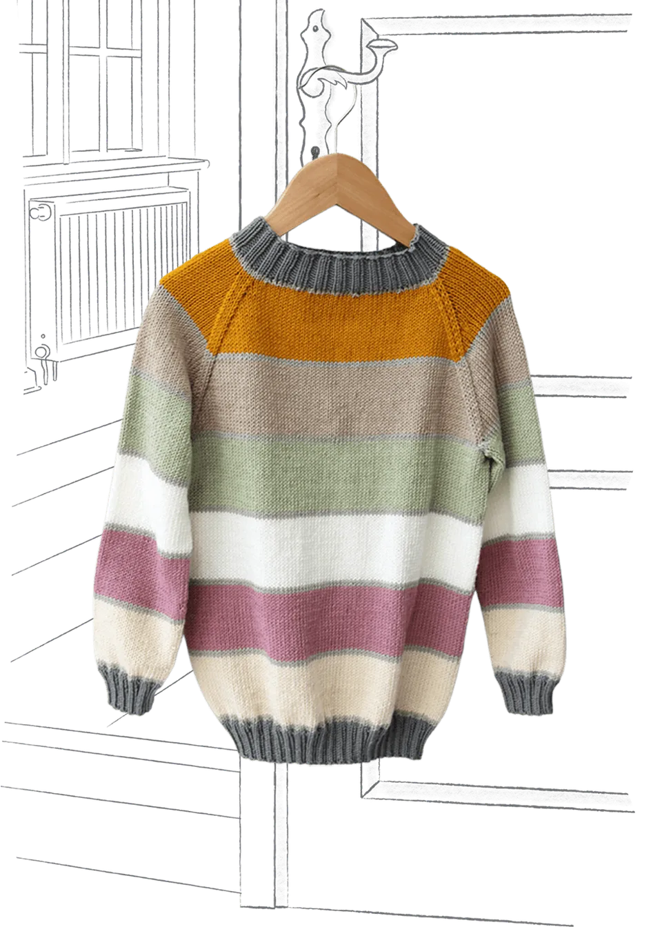 Go Handmade Amy Raglan strikkeoppskrift dame XS-XL