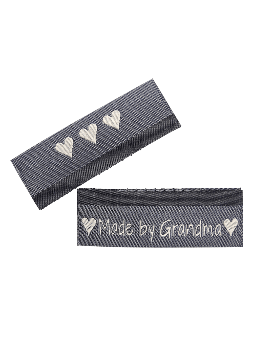 Go Handmade Merkelapper grå grandma 50x11,5 mm 10 stk