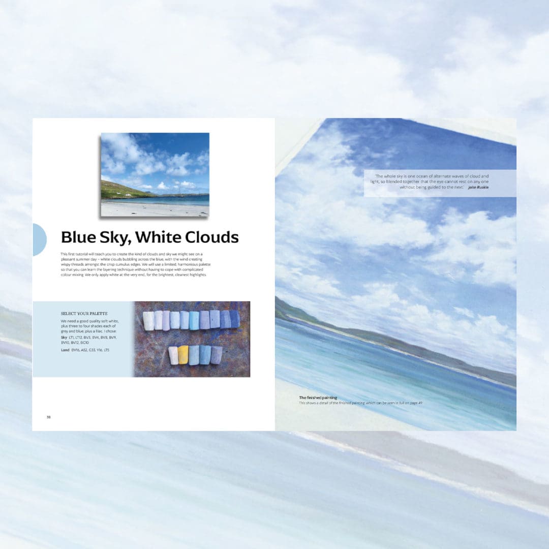 KEM Painting Skies in Pastel pastellbok himmel