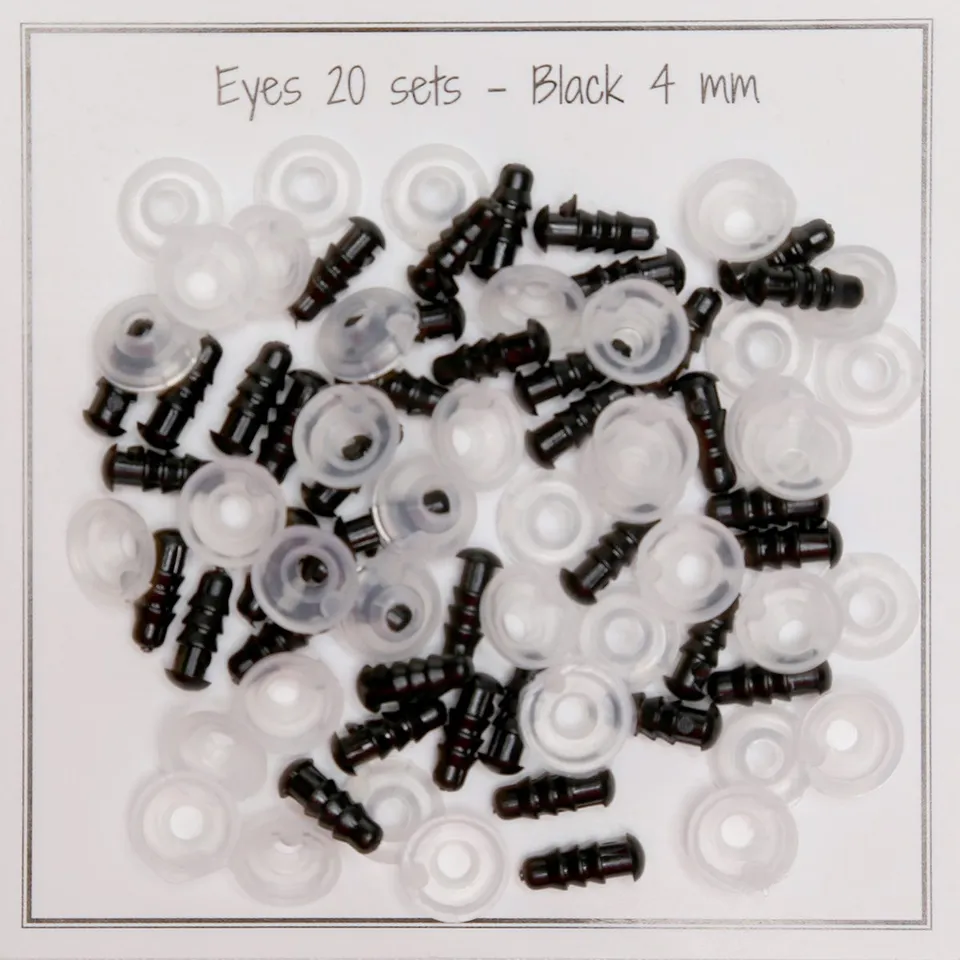 Go Handmade Black eyes sikkerhetsøyne svarte