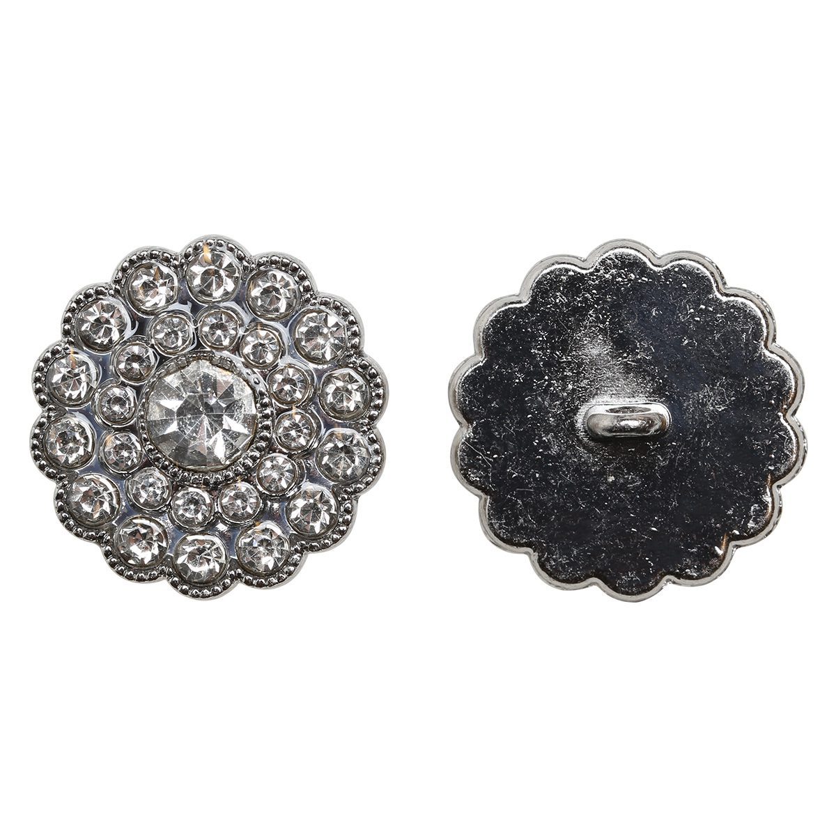 Go Handmade Diamond knapper 17 mm 2 rader 4 stk