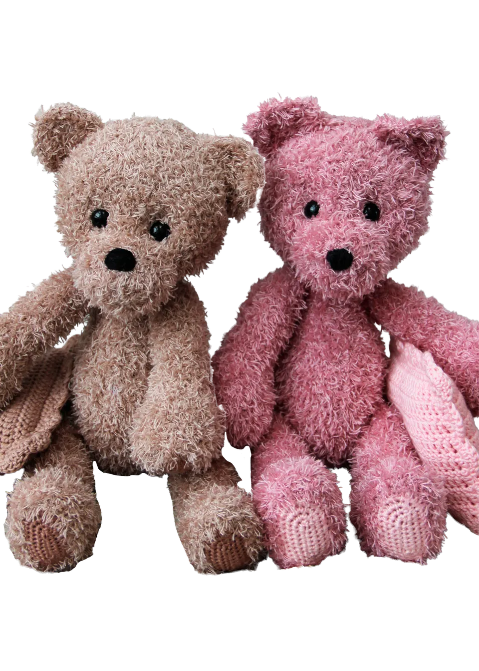 Go Handmade Teddy Family hekleoppskrift 2 størrelser bamse