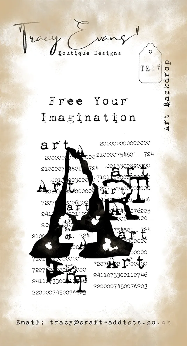 Tracy Evans Design TE017 stempel art backdrop A8