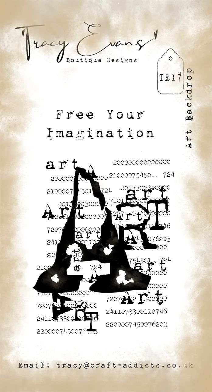 Tracy Evans Design TE017 stempel art backdrop A8
