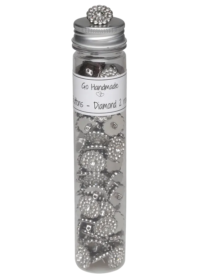 Go Handmade Diamond 2 row 20 mm knapper 90 stk