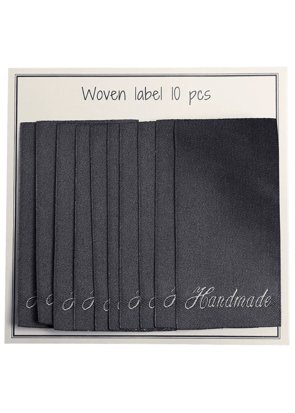Go Handmade vevde lapper handmade mørkegrå 10 stk enkeltsidet