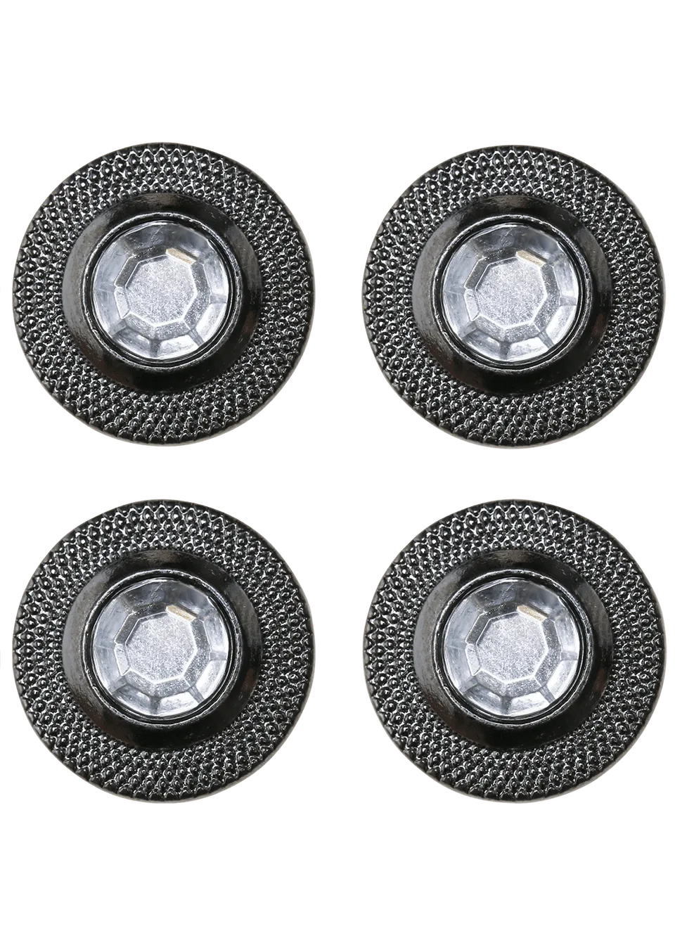 Go Handmade Bling knapper 17 mm grå – 4 stk