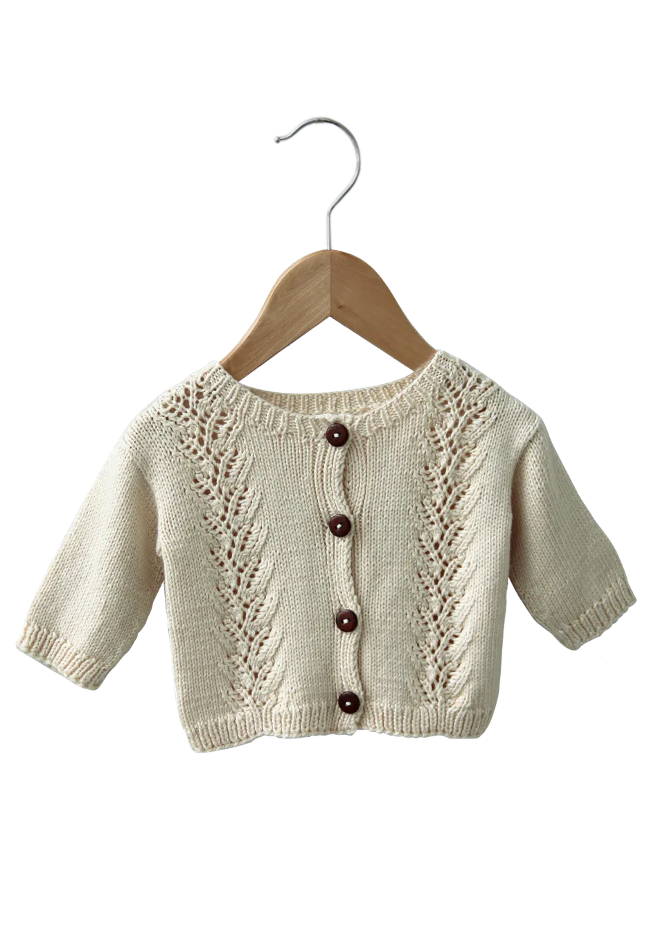 Go Handmade Cardigan lace strikkeoppskrift 3-6 mnd