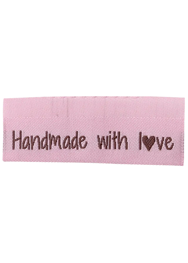 Go Handmade Handmade with love merkelapper rosa 10 stk