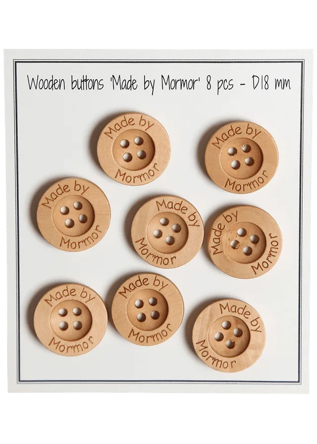 Go Handmade Made by Mormor knapper 18 mm 8 stk
