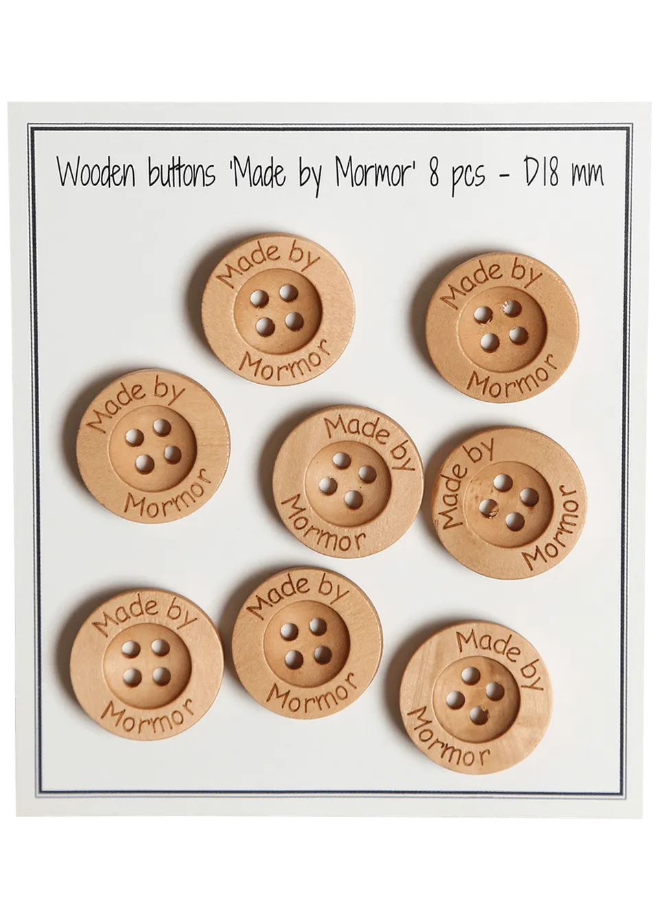 Go Handmade Made by Mormor knapper 8 stk 18 mm