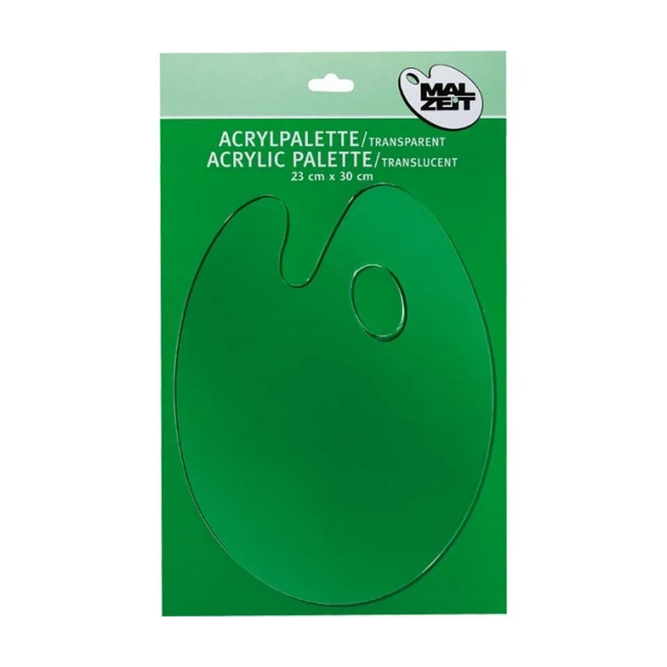 KEM palett oval transparent plast malerpalett