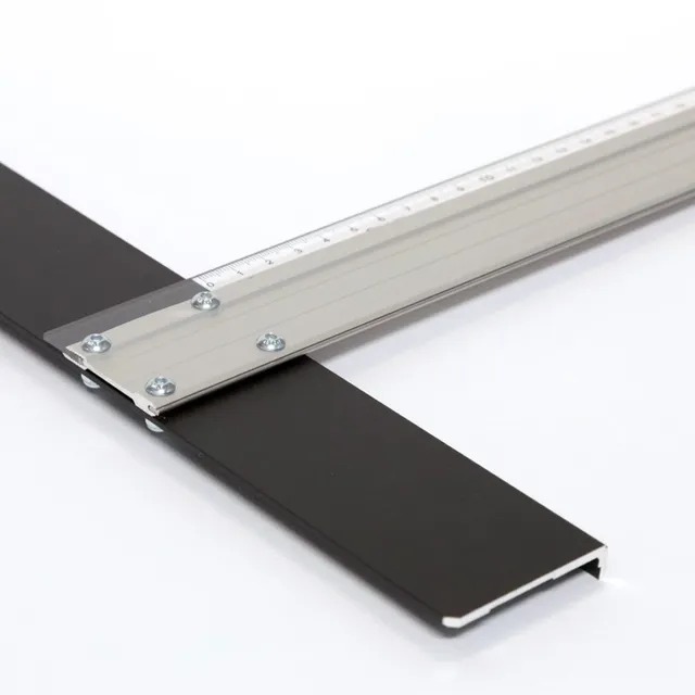 KEM T-linjal aluminium presis tegning