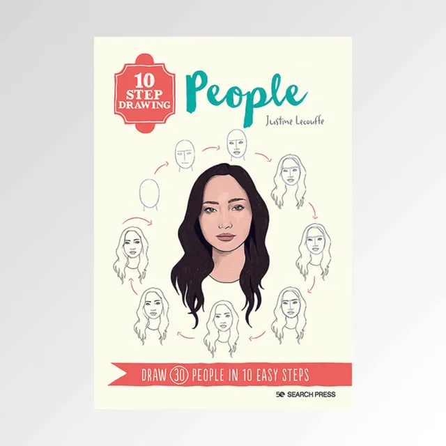 10 Step Drawing People tegnebok 30 motiver 10 trinn