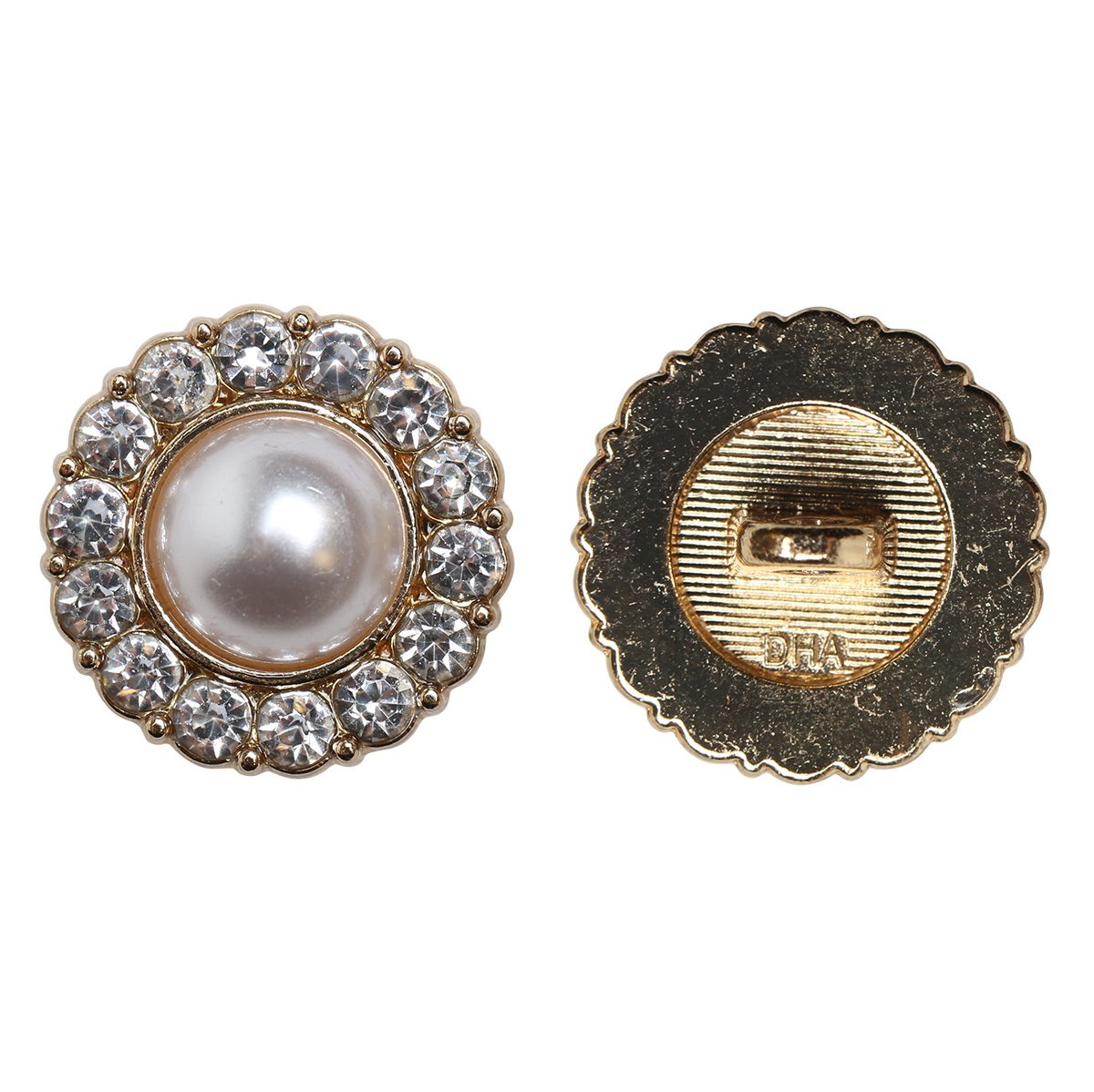 Go Handmade Diamond Pearl knapper 15 mm 4-pak perlemor
