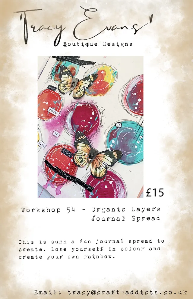 Tracy Evans Design Workshop 054 Organic Layers nettkurs journal