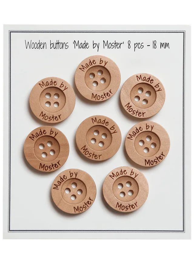 Go Handmade Made by Moster knapper 18 mm 8 stk