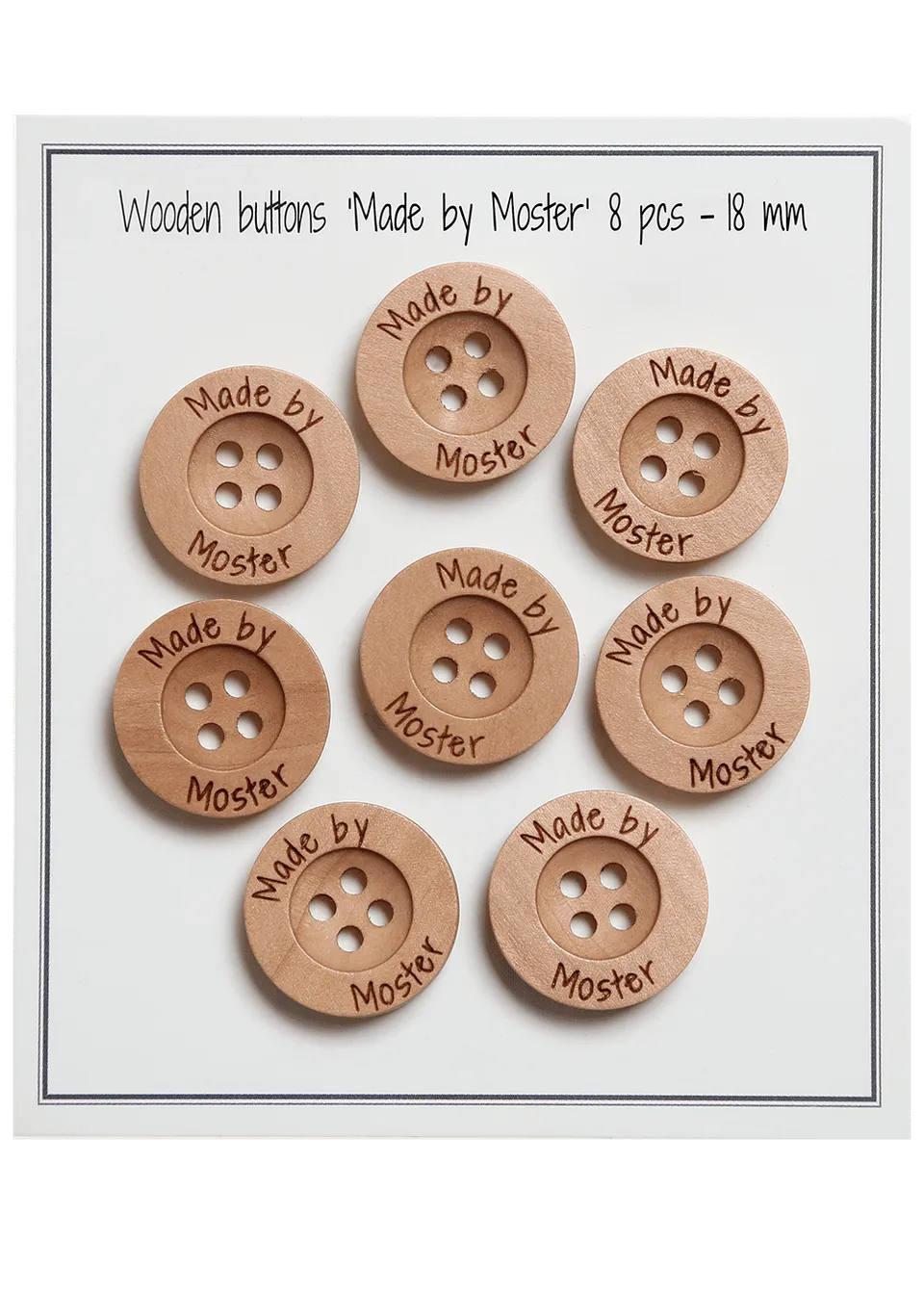 Go Handmade Made by Moster merkelapper 18 mm 8 stk