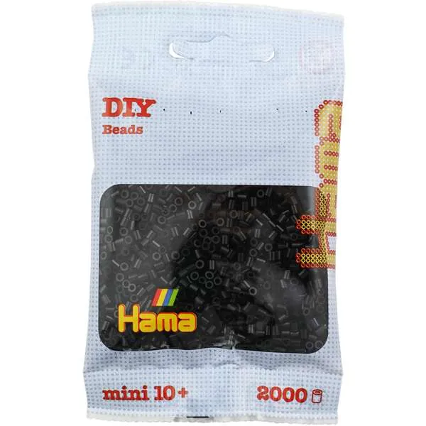 Hama Mini perler svart 2000 stk 2,5 mm