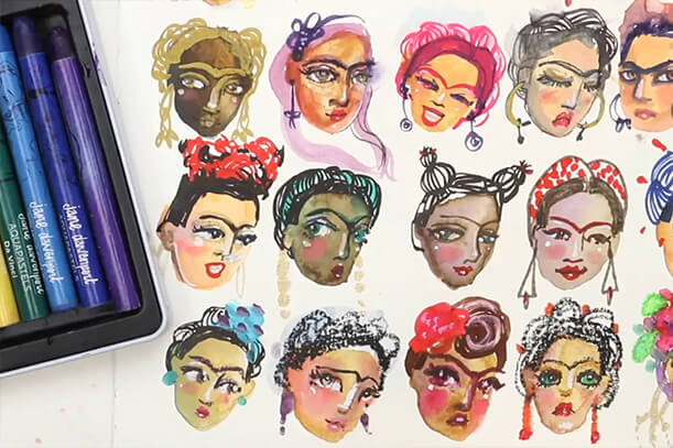 Jane Davenport Viva La Vida Frida-inspirert nettkurs