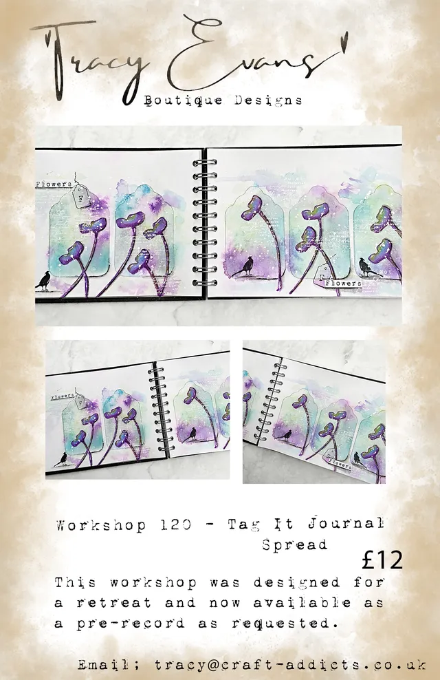 Tracy Evans Workshop 120 Tag It nettkurs journal