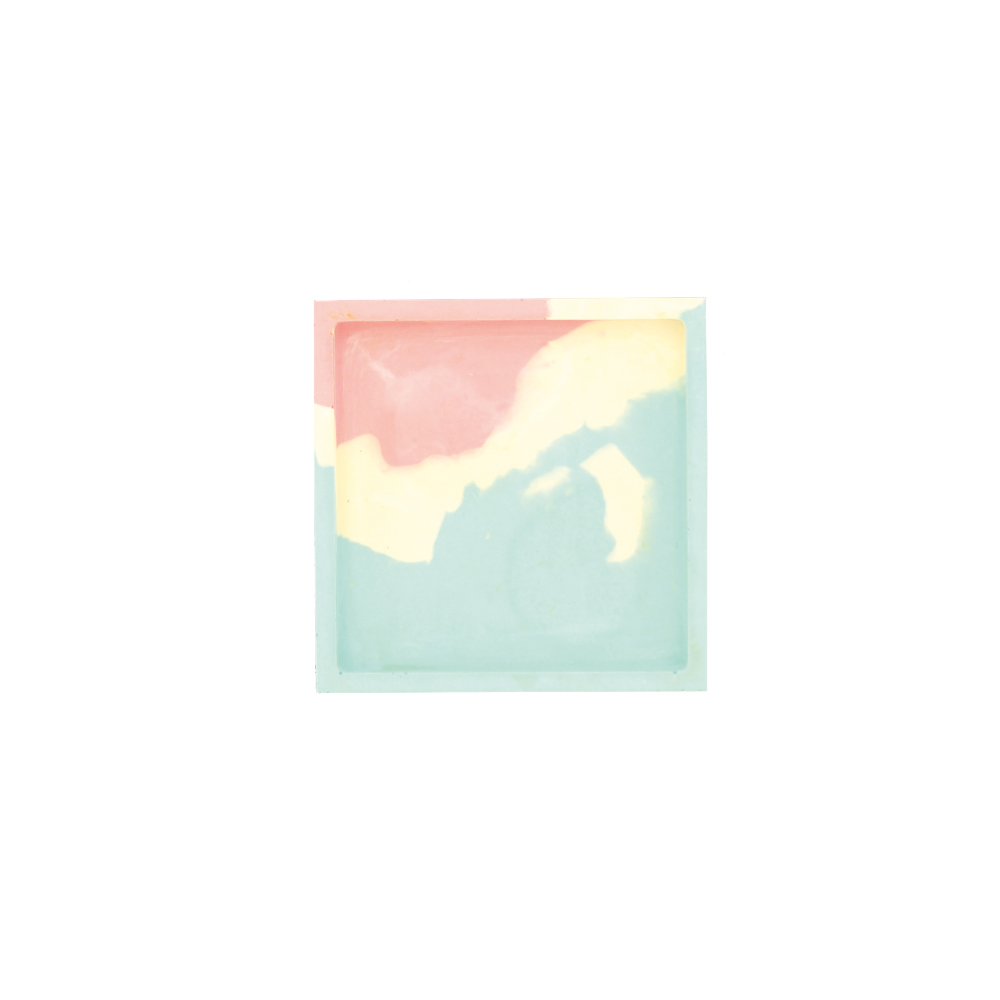 Jesmonite Square Coaster silikonform 10 cm ekstra solid