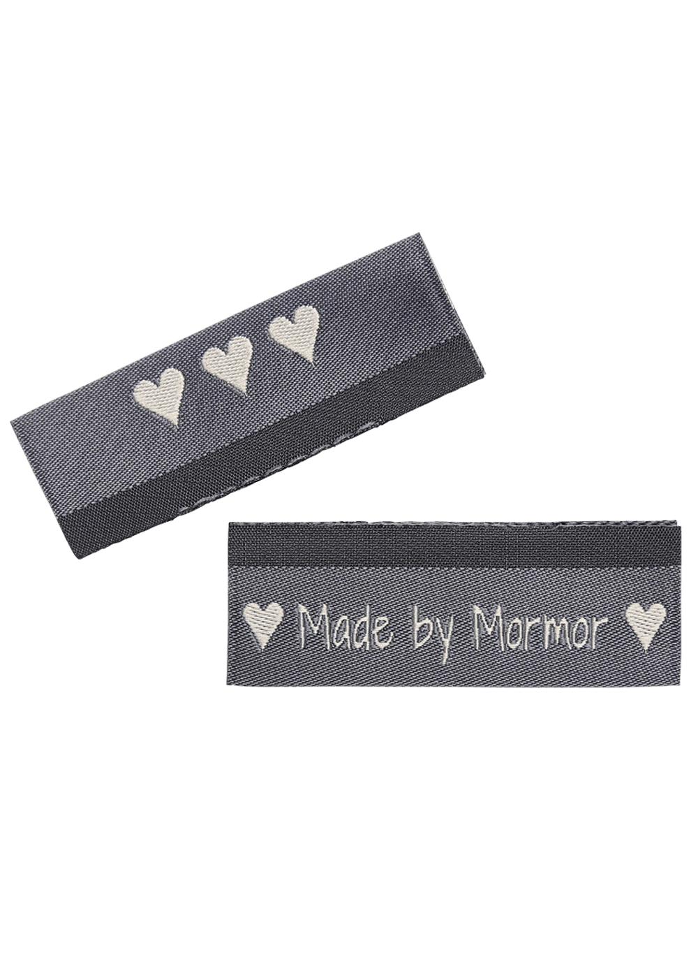Go Handmade vevde lapper Made by Mormor grå 10 stk
