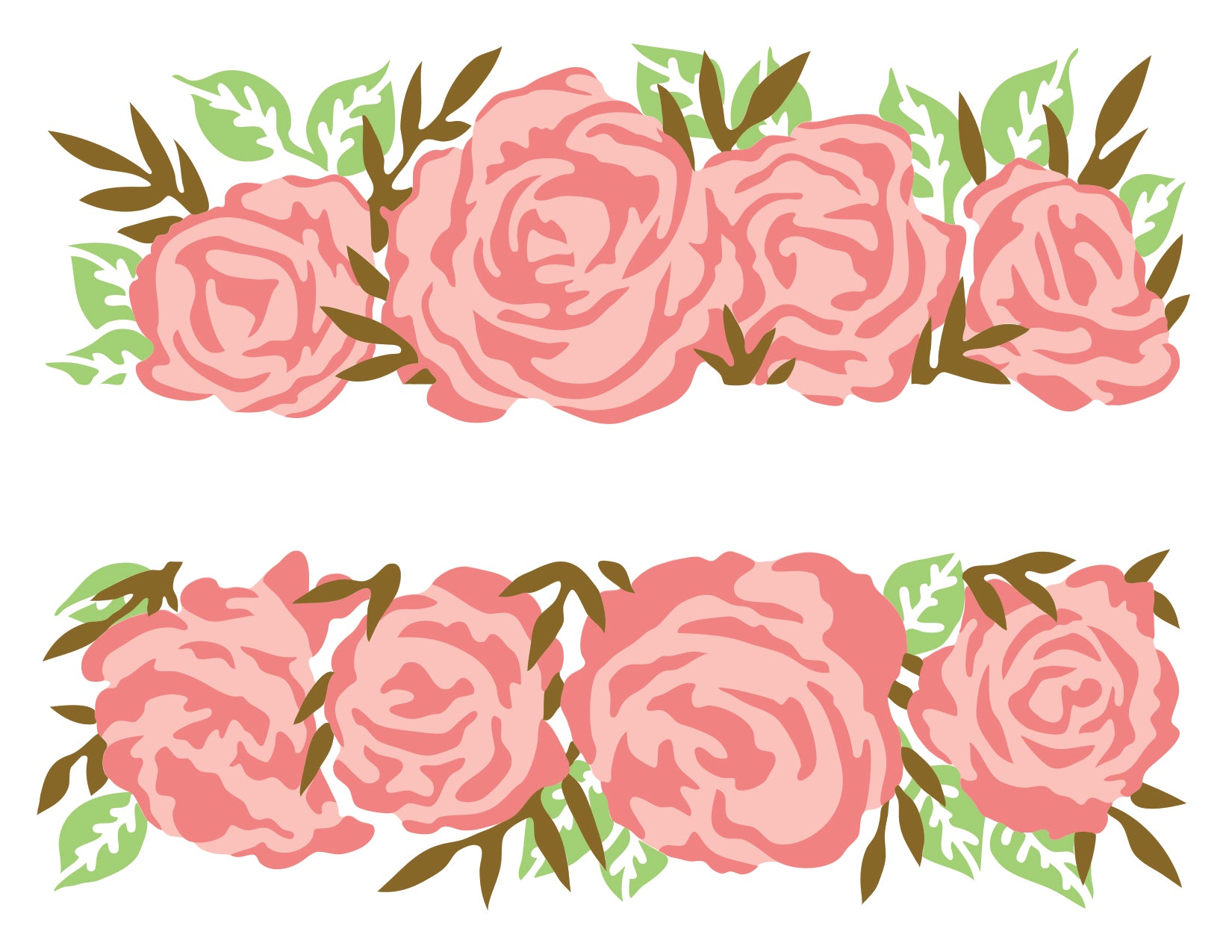 The Crafters Workshop TCW6041 sjablong Rose Banner A2 lagdelt