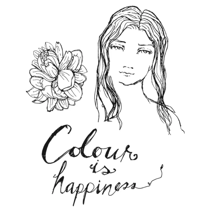 Jane Davenport Color is Happiness clearstamp