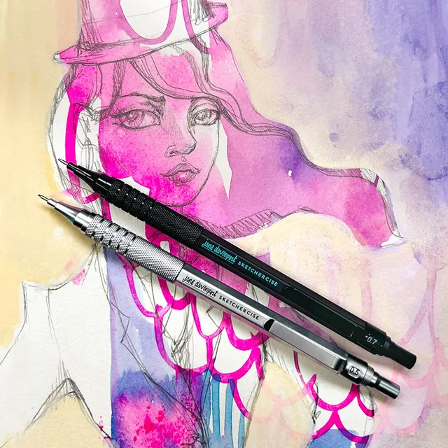 Jane Davenport Sketchercise automatsblyant presisjonstegning