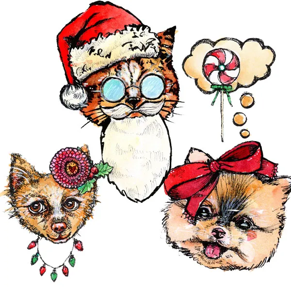 Jane Davenport Cute Christmas stempelsett bundle jul