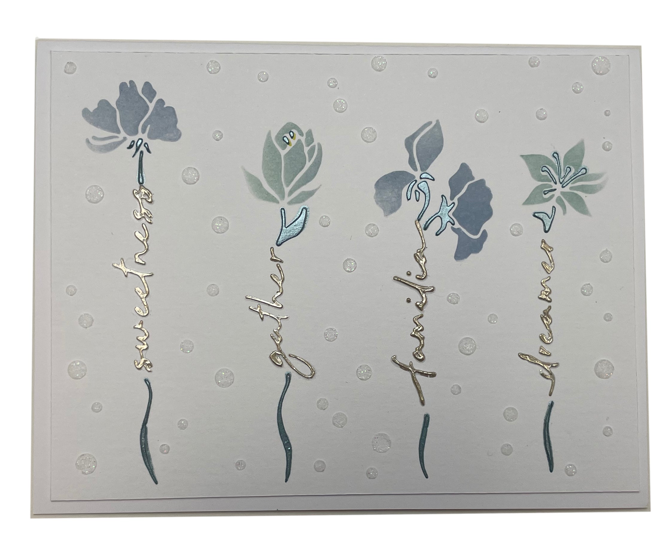 The Crafters Workshop TCW6018 Word Flowers sjablong A2 lagdelt