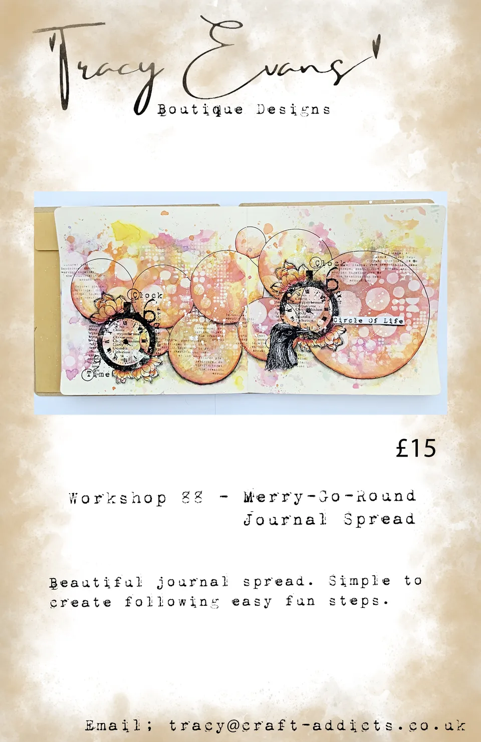 Tracy Evans Design Workshop 088 Merry-Go-Round nettkurs journal