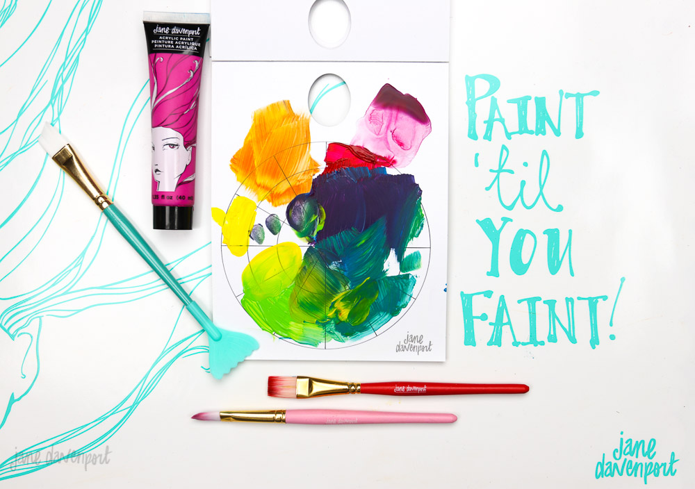 Jane Davenport Paint Mixing Pad blandeblokk palett
