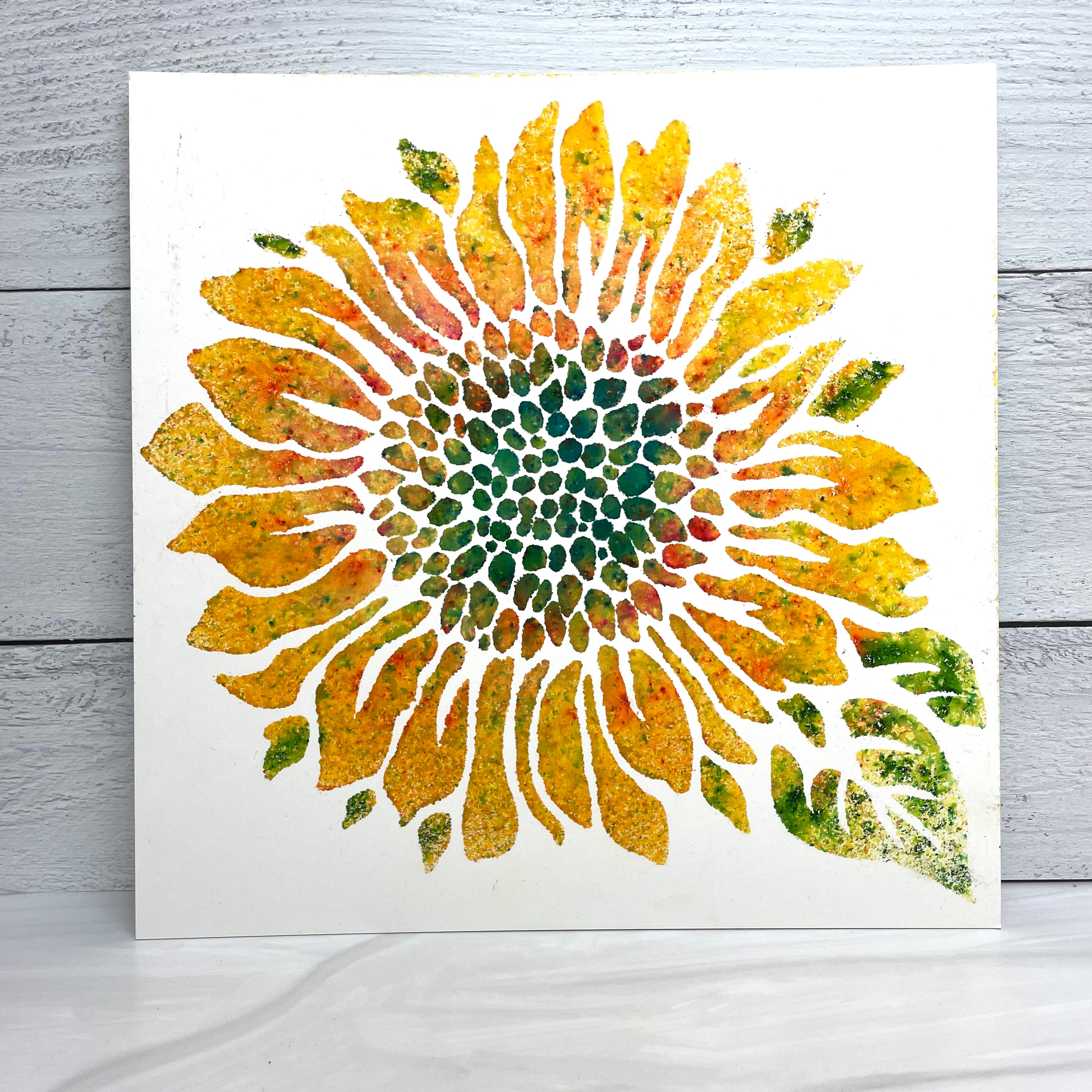 The Crafters Workshop TCW575 Joyful Sunflower sjablong 15x15