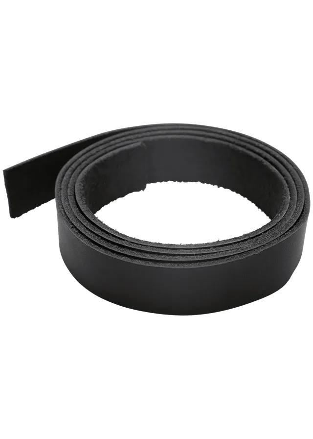 Go Handmade Leather Strap lærreim svart 18 mm 1 m