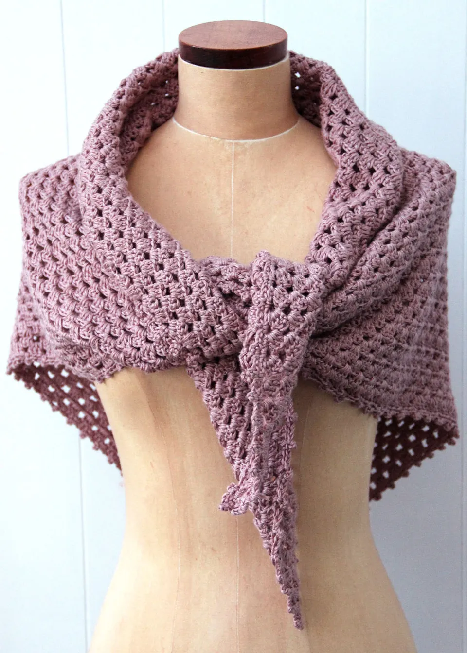 Go Handmade Granny Shawl hekleoppskrift sjal 70x150 cm