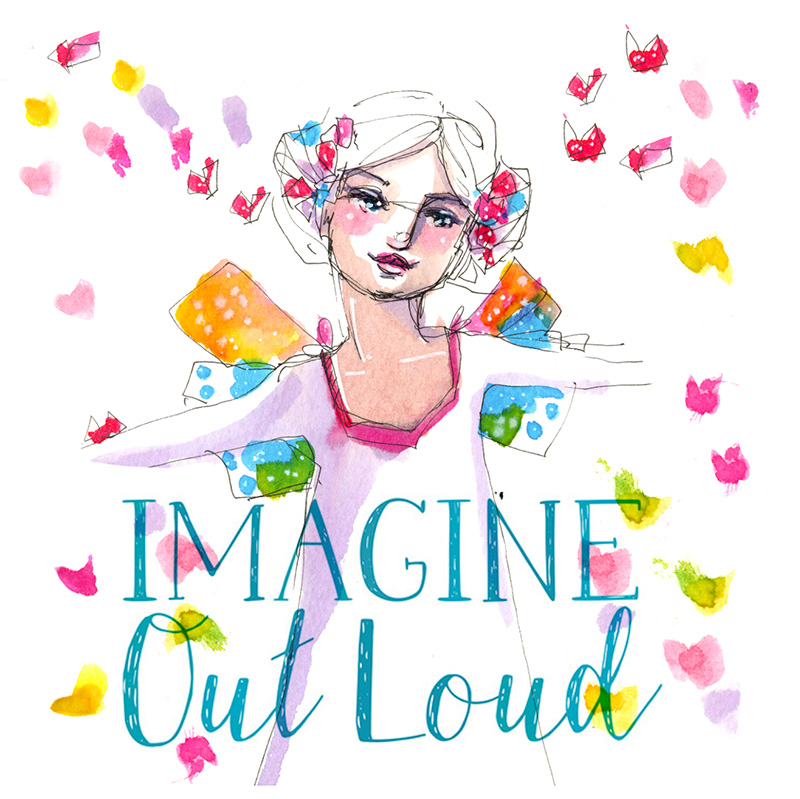 Jane Davenport Imagine Out Loud journal skrivebok med spørsmål