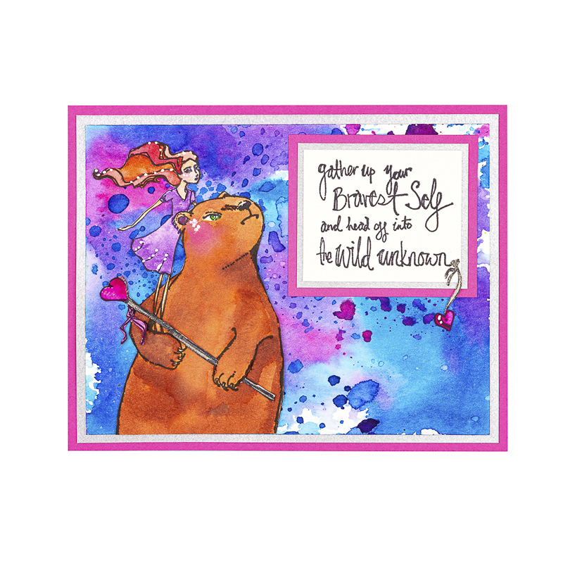 Jane Davenport Whimsical & Wild Brave Bear stempel bjørn