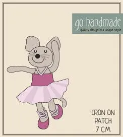 Go Handmade Emily mus strykemerke 7 cm