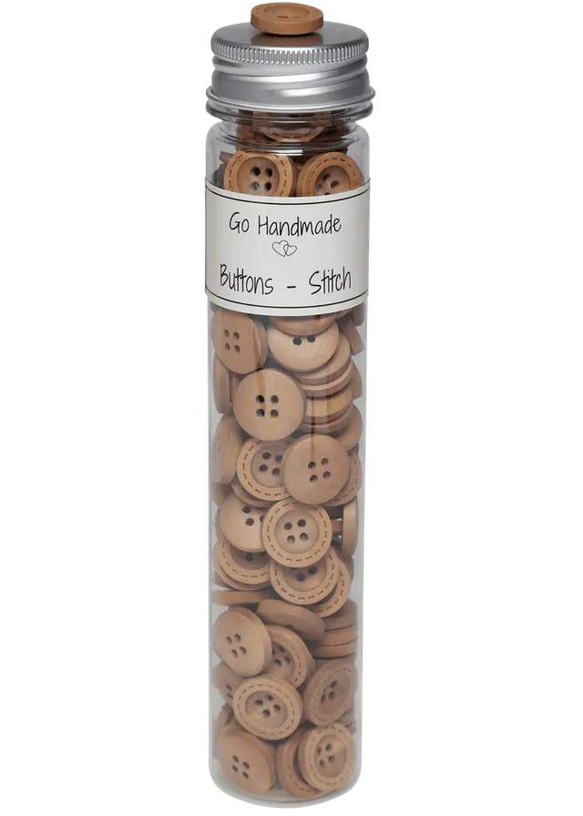 Go Handmade Stitch knapper fargerike 135 stk boks