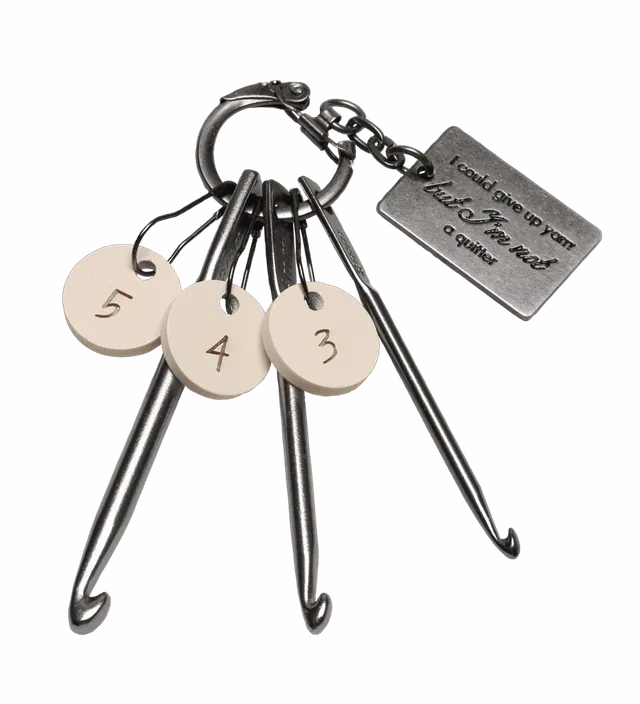 Go Handmade Keyring nøkkelring med heklenåler