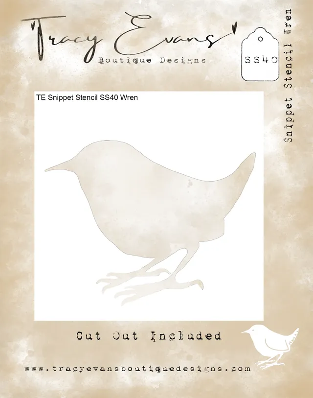 Tracy Evans Design Snippet Stencil SS040 sjablong gjerdesmett 4x4