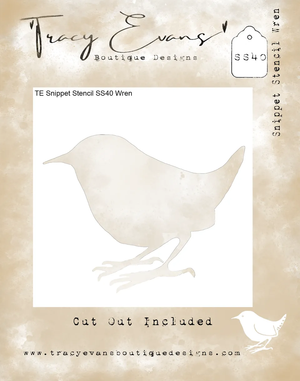 Tracy Evans Design Snippet Stencil SS040 sjablong gjerdesmett 4x4
