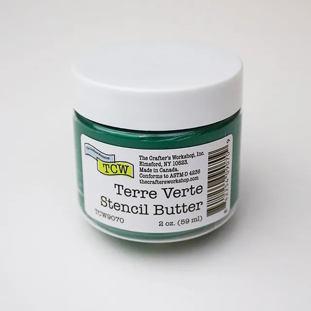 The Crafters Workshop Stencil Butter Terre Verte skimrende 2oz