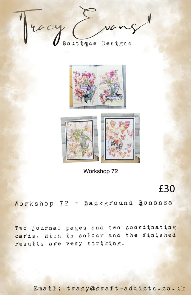 Tracy Evans Workshop 072 kurs Background Bonanza