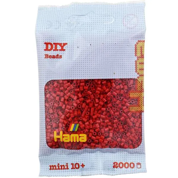 Hama Mini strykeperler mørkerød 2000 stk 2,5 mm