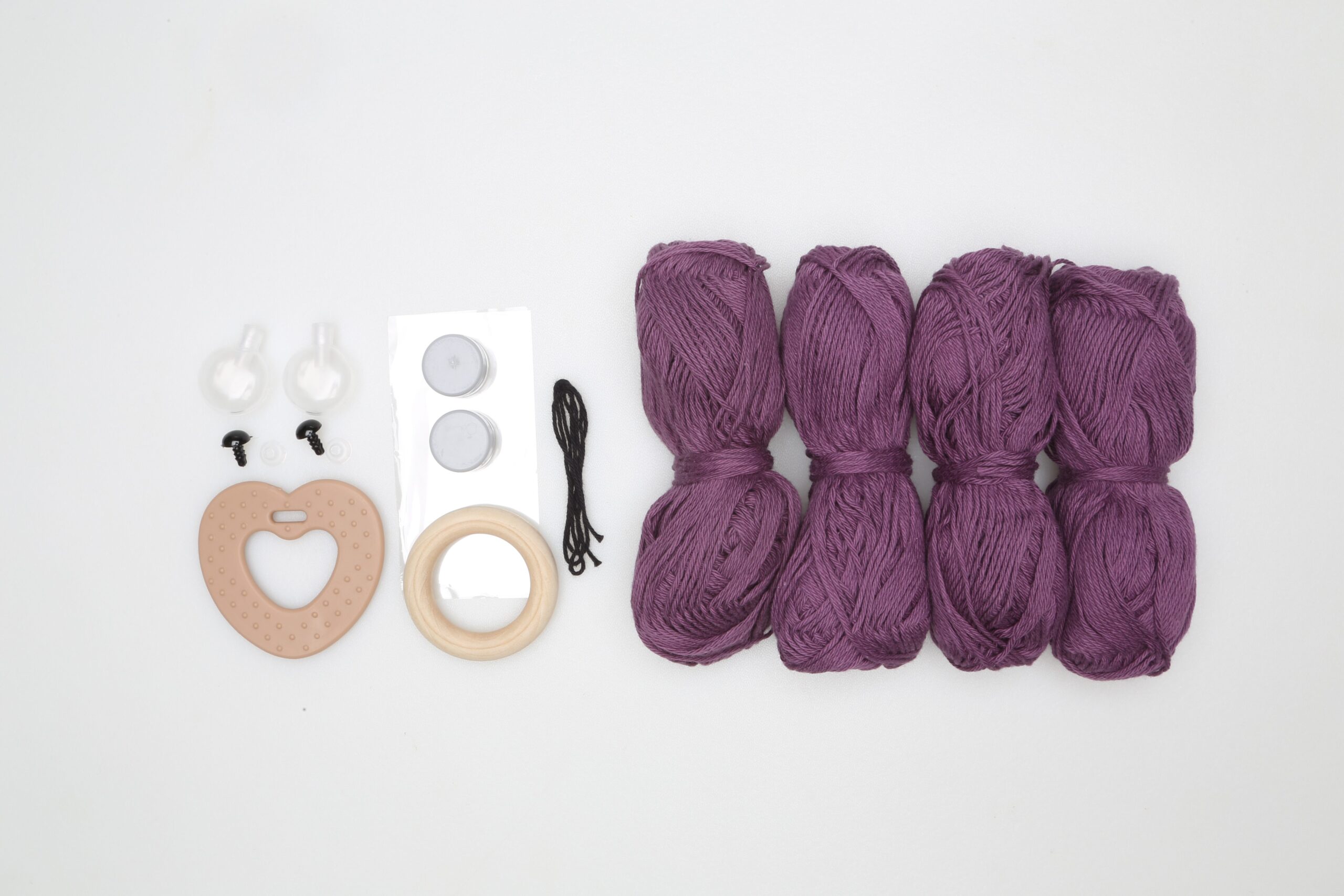 Go Handmade Sensory Teddy heklesett mørk lilla