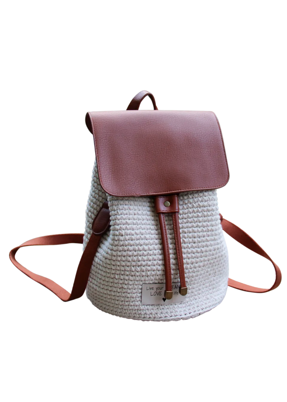 Go Handmade Backpack round bottom hekleoppskrift sekk
