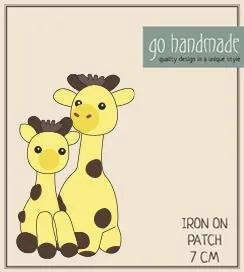 Go Handmade Giraffene Lotta Julia strykemerke 7 cm